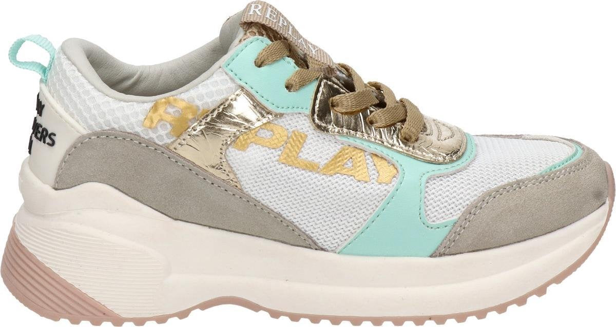 Replay Smart meisjes dad sneaker - Wit multi - Maat 38