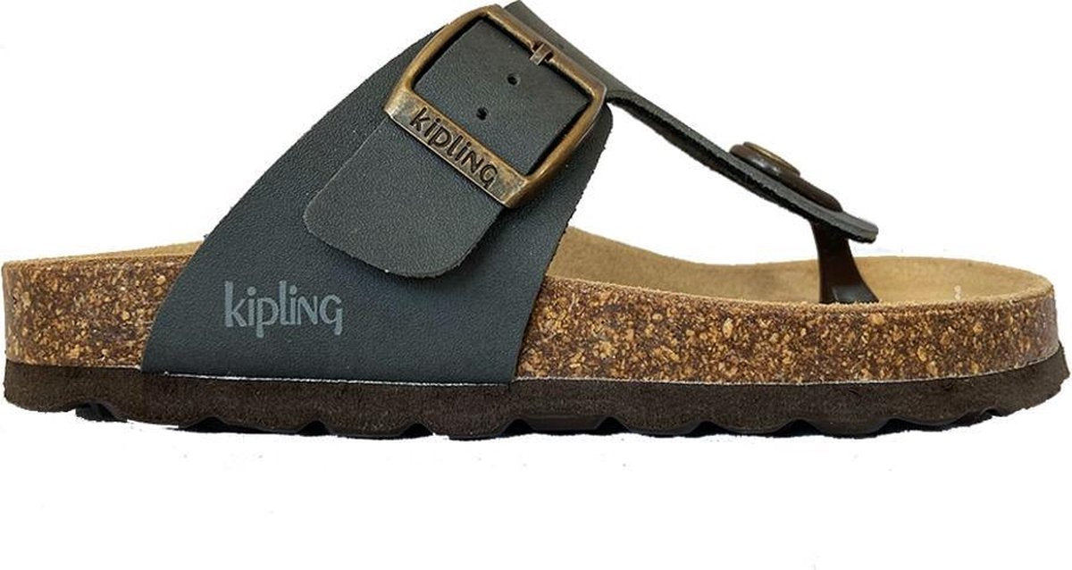 Grijze Kipling Slippers Juan 4 Dark Grey