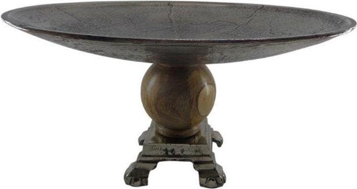 Deco4yourhome - Fruitschaal - 55cm - Old Metal/Natural Wood