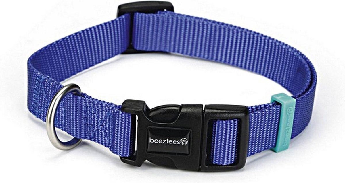 Nylon Halsband Uni Blauw 26 - 40cmx15mm