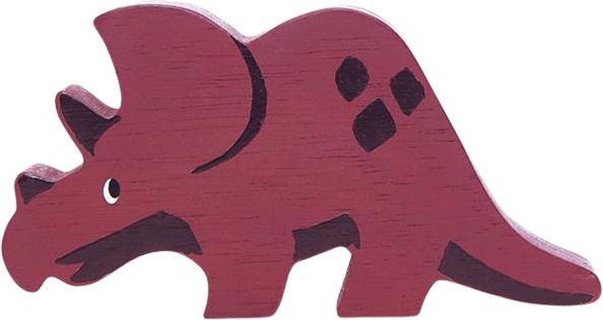 Tender Leaf Toys Dino Triceratops 11 Cm Hout Rood