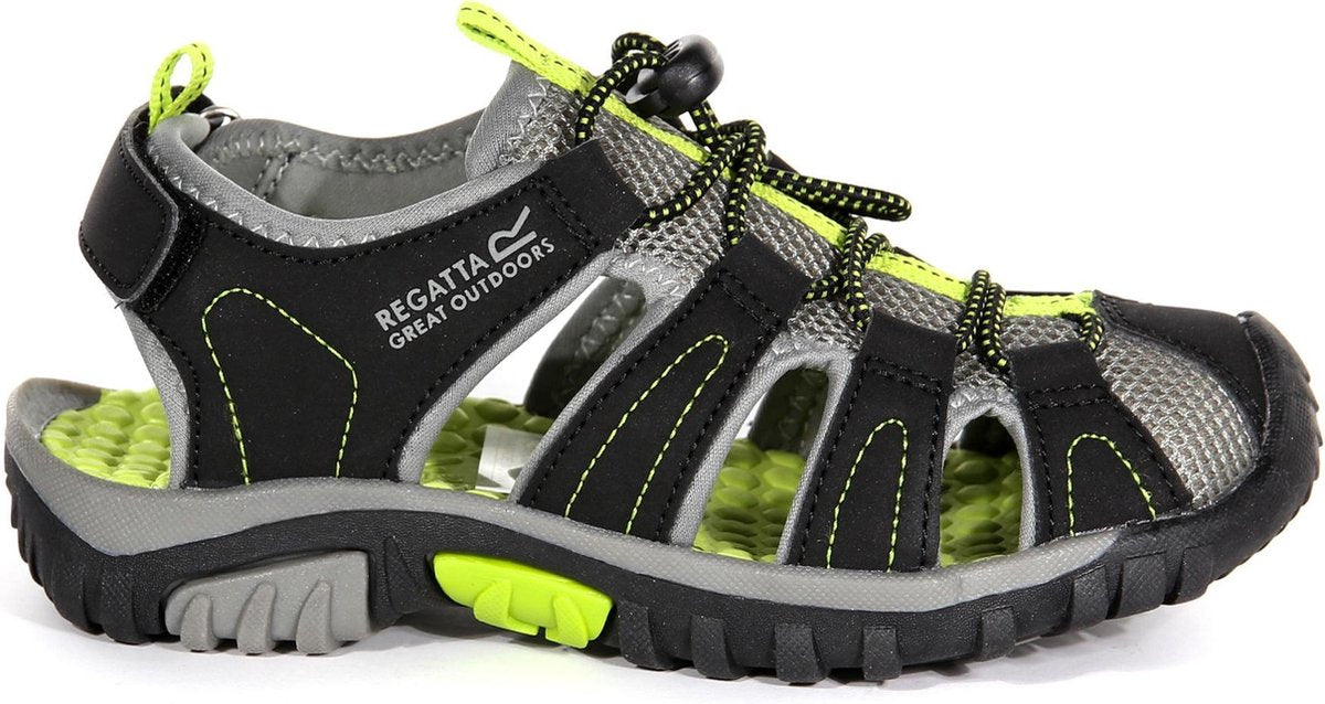 Regatta Sandalen - Maat 29 - Unisex - zwart/grijs/lime groen