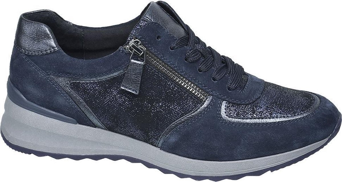 Medicus Dames Blauwe suède sneaker rits - Maat 37.5