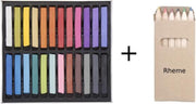 Pastelkrijt - 24 Stuks - Professioneel Krijt - Soft Pastels - Zacht + Kleurpotloden van Rheme