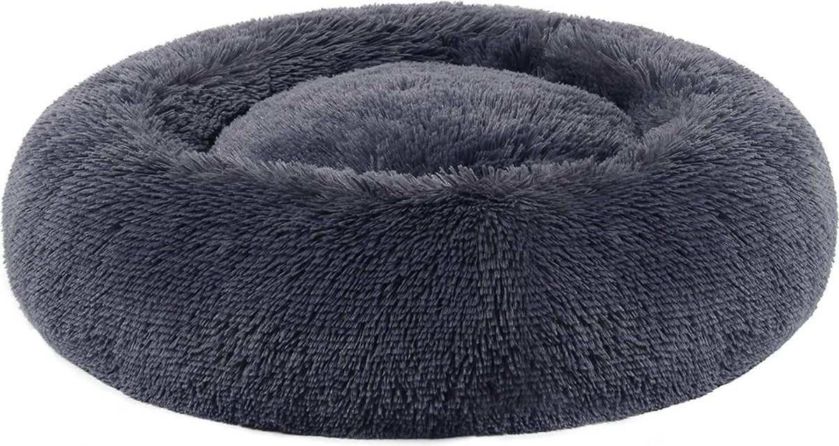 Sefaras Hondenmand - Kattenmand - Superzacht en Luxe - Wasbaar - Fluffy - Hondenkussen - Donker Grijs - M