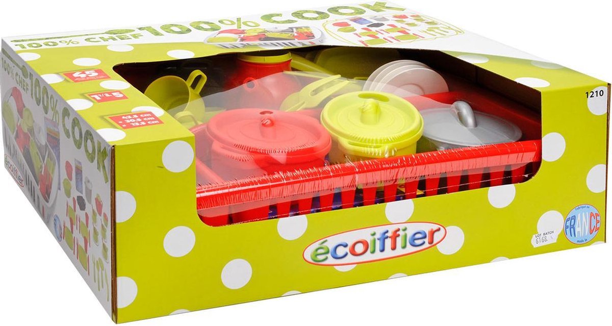 écoiffier 100% Chef: Servies In Afdruiprek 44 X 31 X 14 Cm