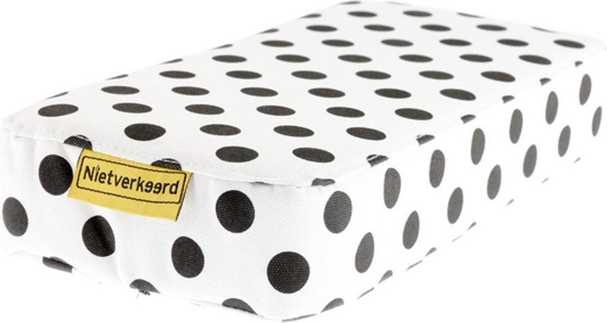 Niet Verkeerd Bagagedragerkussen - zitje Dots Wit 32 Cm