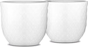Lyngby Porcelain Rhombe eierdop D5cm wit set van 2