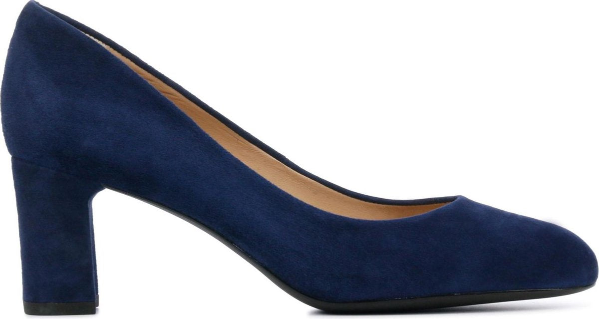 Unisa Vrouwen Suède  Pumps / Damesschoenen Blokhak hoogte 6 - 6.5 cm   - Maris sue - Blauw - Maat 41