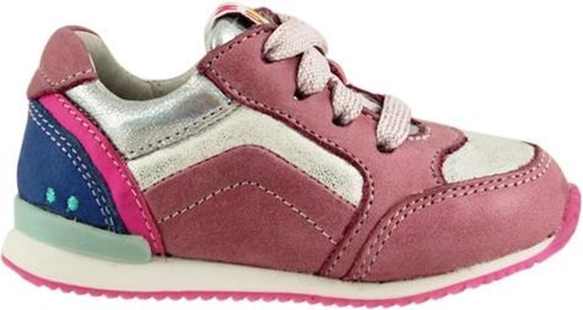 Bunnies JR 218340-578 Meisjes Lage Sneakers - Multicolor - Leer - Veters
