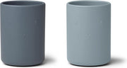 Silicone Cup 2 set Blue Mix 220 ml | Liewood