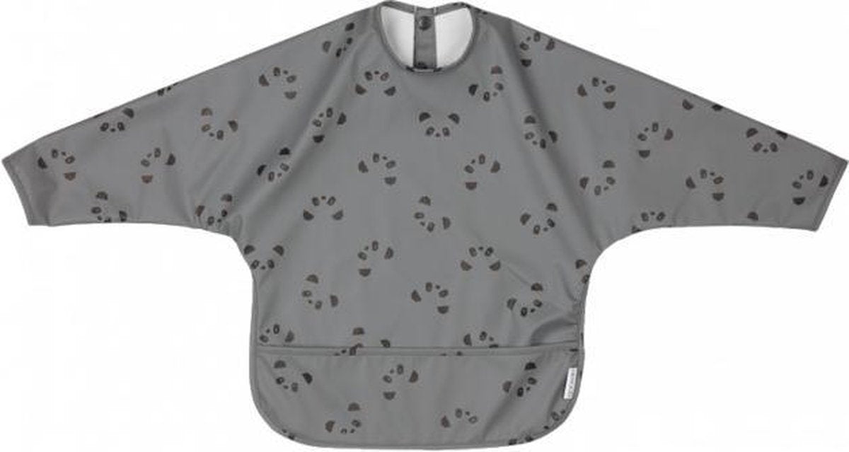 Liewood Merle Panda Longsleeve Slabbetje Stone Grey