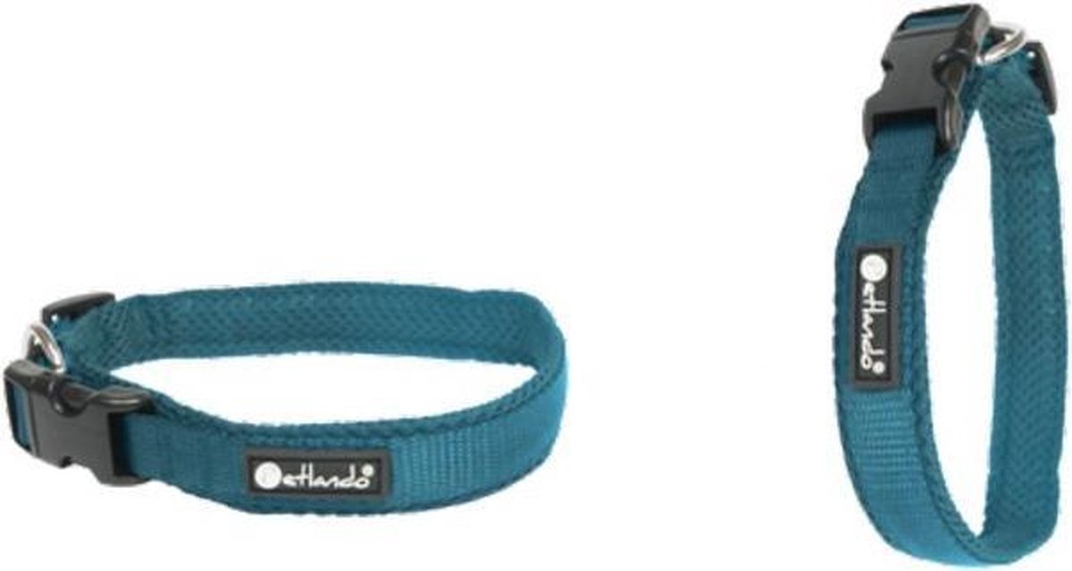 Hondenhalsband Petlando Mesh Collar M Petrol 45-50cm