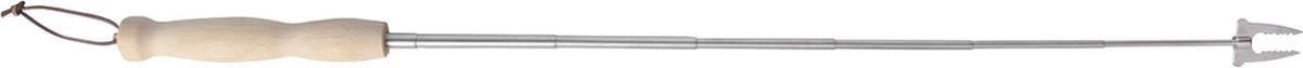 1x RVS Barbecue vorken uitschuifbaar 80 cm BBQ gereedschap/benodigdheden