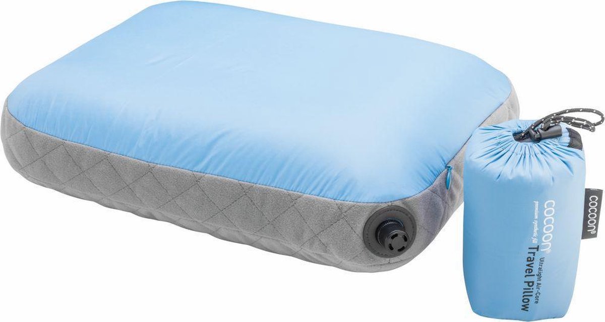 Cocoon Travel Pillow Air Core Ultralight - Hoofdkussen - Light Blue