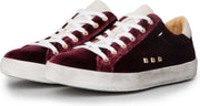 KUNOKA Alex velvet burgundy - Sneakers Dames - maat 41 - Wit Bordeau