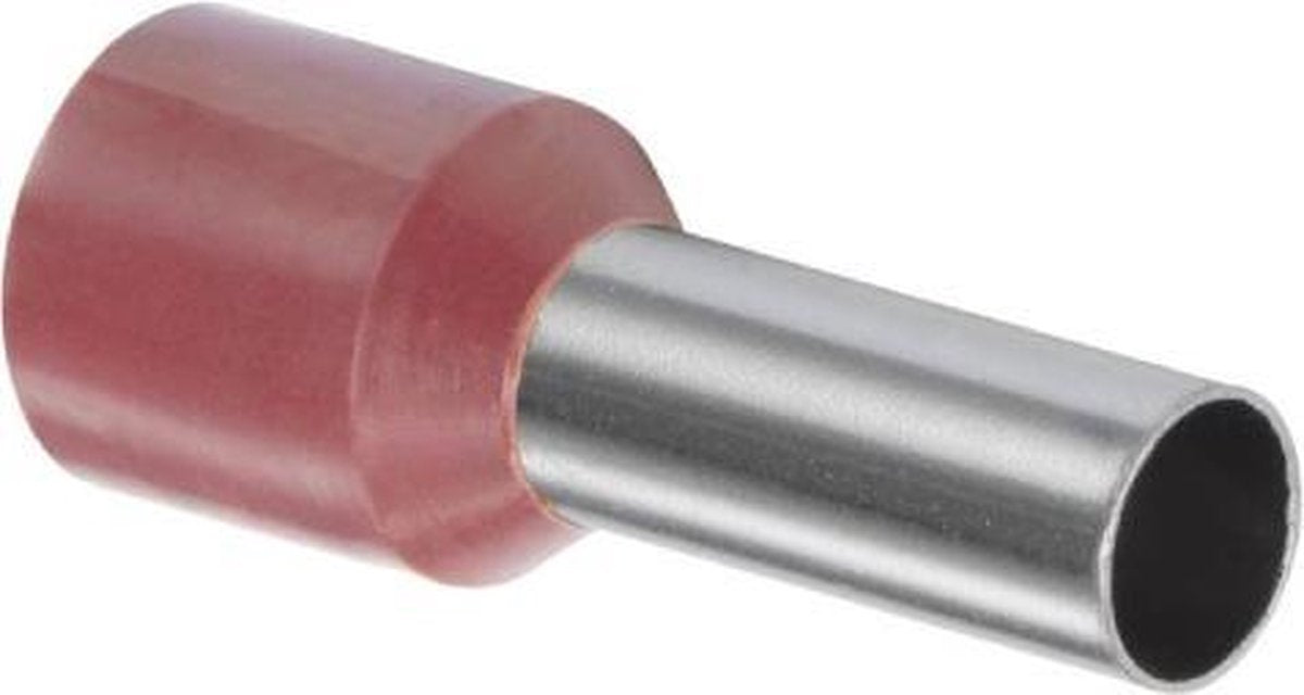 Adereindhuls geisoleerd 10mm² rood - per 100 stuks