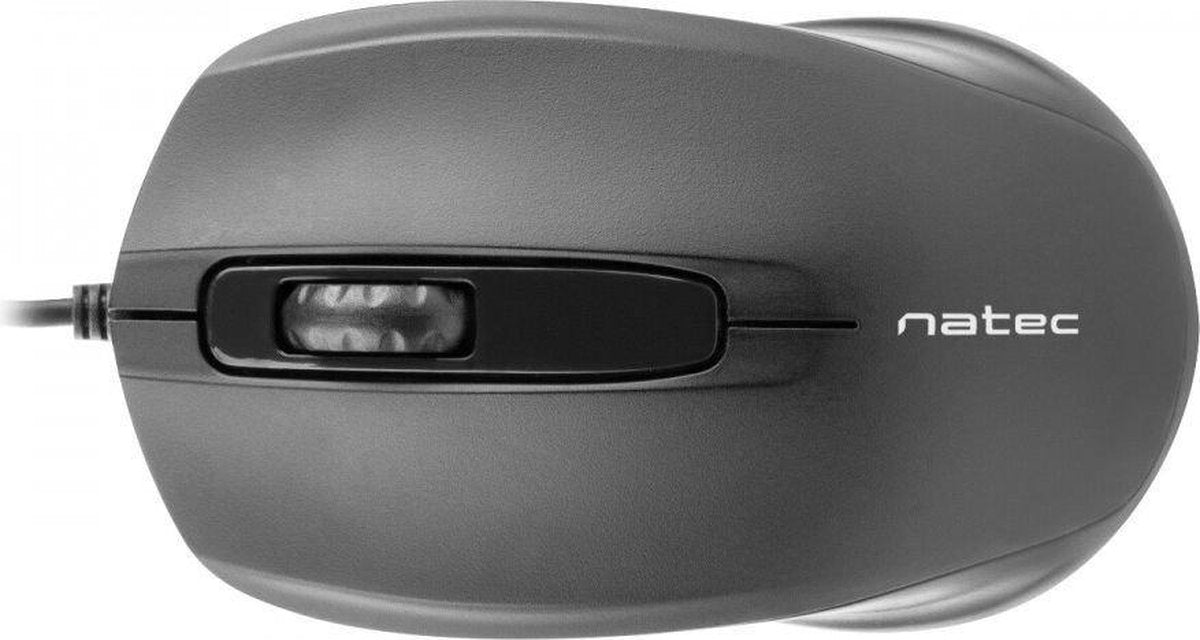 Natec Hoopoe - Bedrade Muis - USB 2.0 - 1600 DPI - Zwart