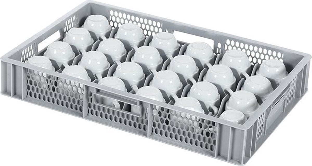 Glazenkrat voor 24 glazen - max. glashoogte 72 mm - max. Ø 85 mm
