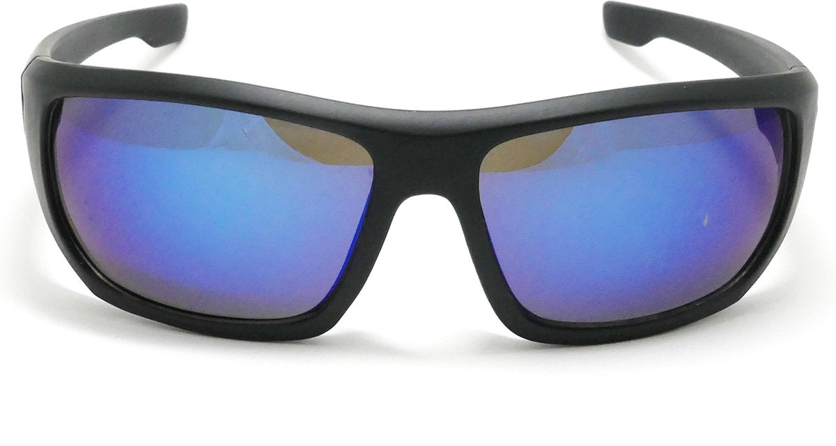 Nice Noir Blue l Fietsbril met hoes l Racefiets l Mountainbike l Hardloop l Triatlon l Wielrennen l Zonnebril