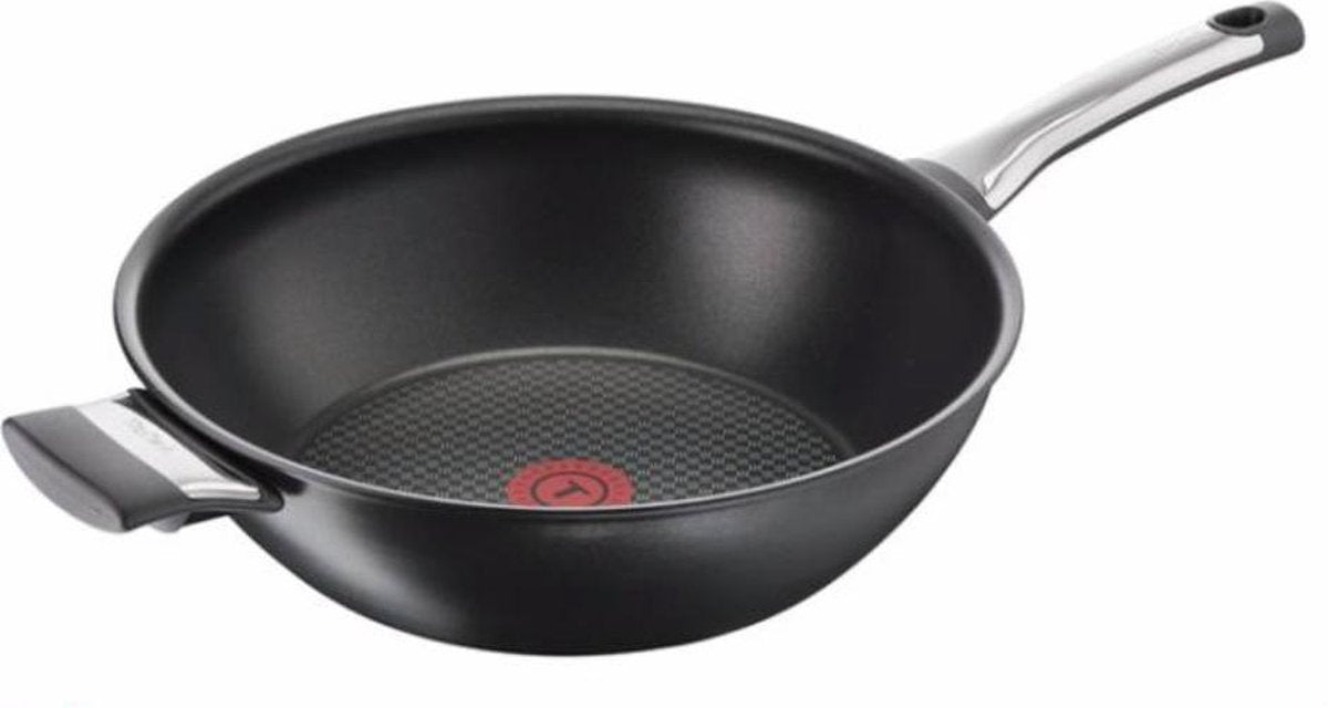 Tefal - Precious - Wokpan - Thermo-Spot - Titanium Force Anti-Aanbaklaag - Zwart - 30cm