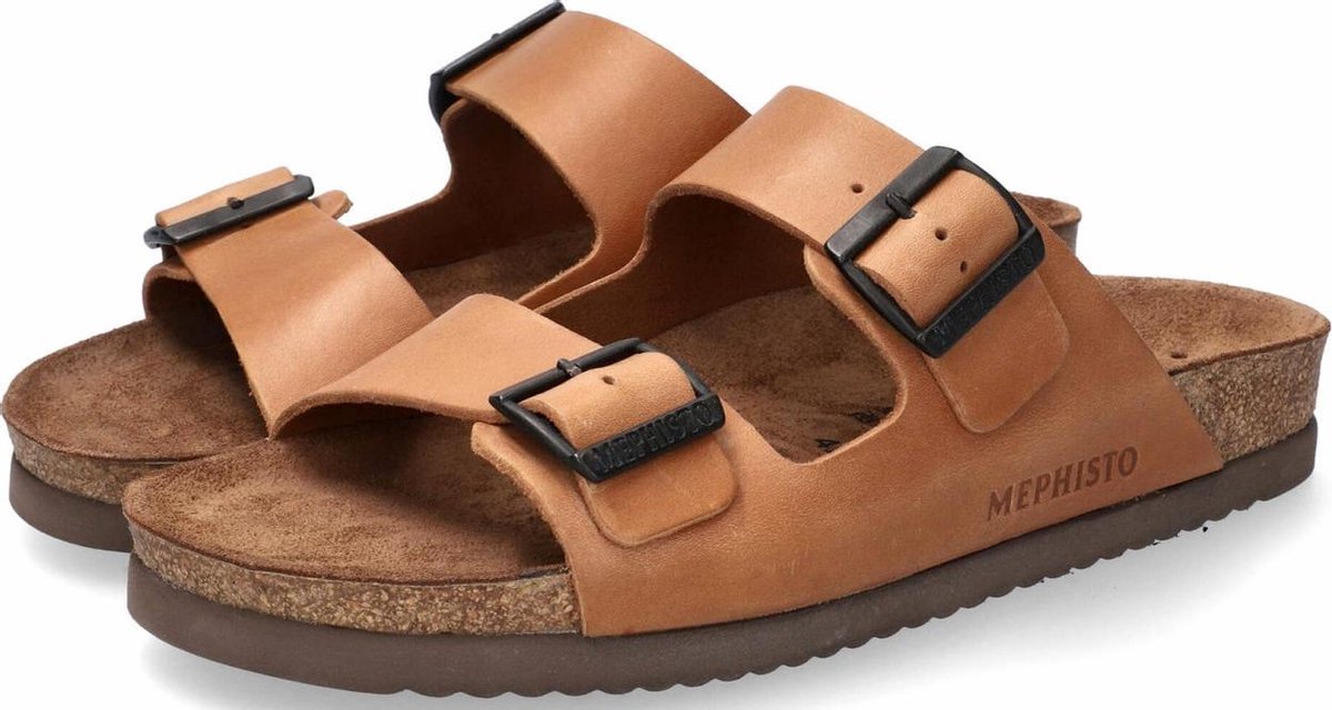Mephisto NERIO Heren Slipper - Lichtbruin - Maat 40