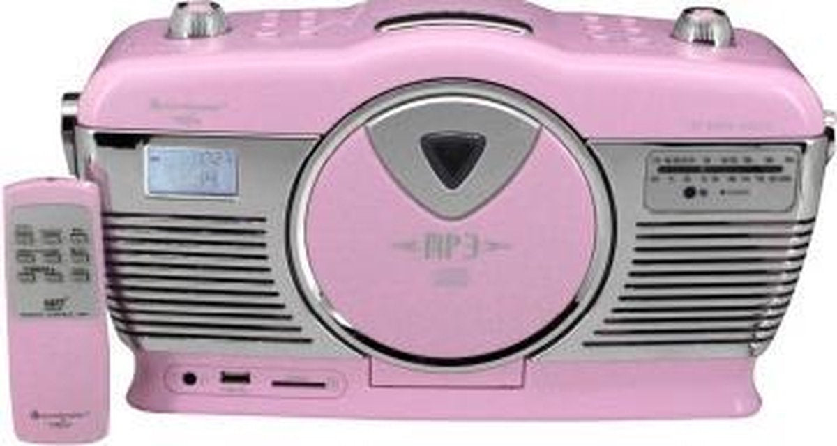 Soundmaster RCD1350PI Radio-CD Retro Draagbaar - Roos