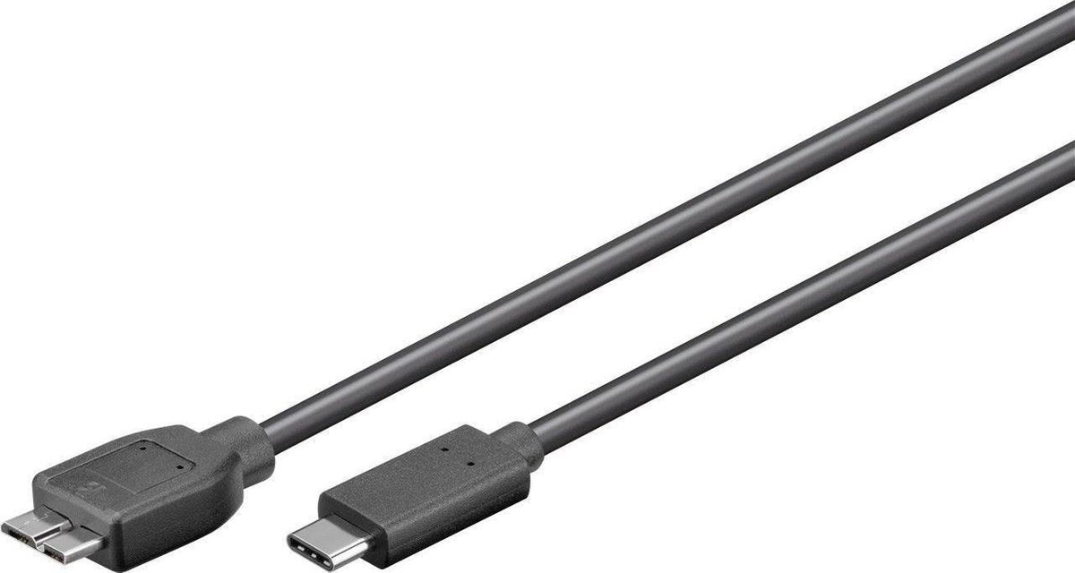 Goobay 67996 USB-kabel 1 m USB 3.2 Gen 1 (3.1 Gen 1) Micro-USB B USB C Zwart
