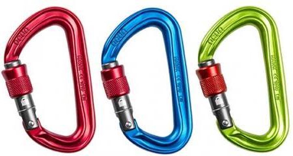 Ocún Hawk screw 3-pack mooie set van 3 hoogwaardige karabiners