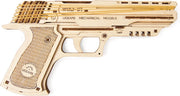 Ugears Houten Modelbouw - Wolf-01 Houten Handpistool met Elastiekjes