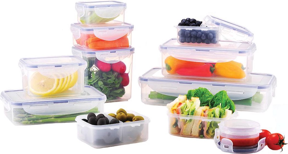 Lock&Lock Vershoudbakjes - Set van 11 Stuks - Transparant