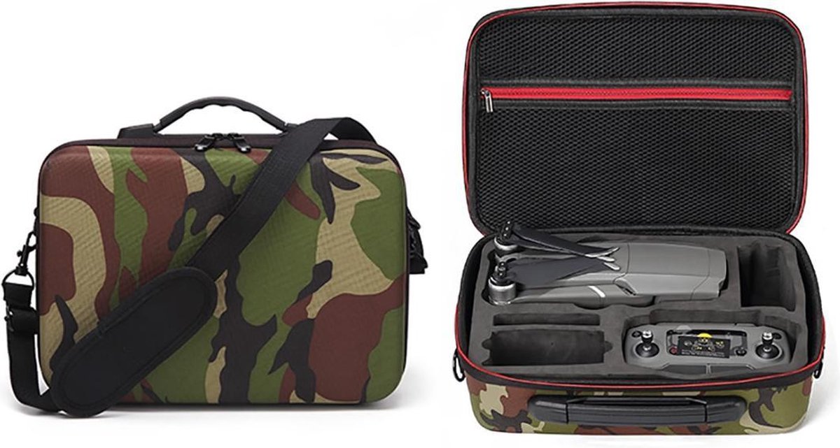 PU EVA Camouflage Portable Single Shoulder Storage Travel Carrying Cover Case Box voor DJI Mavic 2 Pro / Zoom (Camouflage)