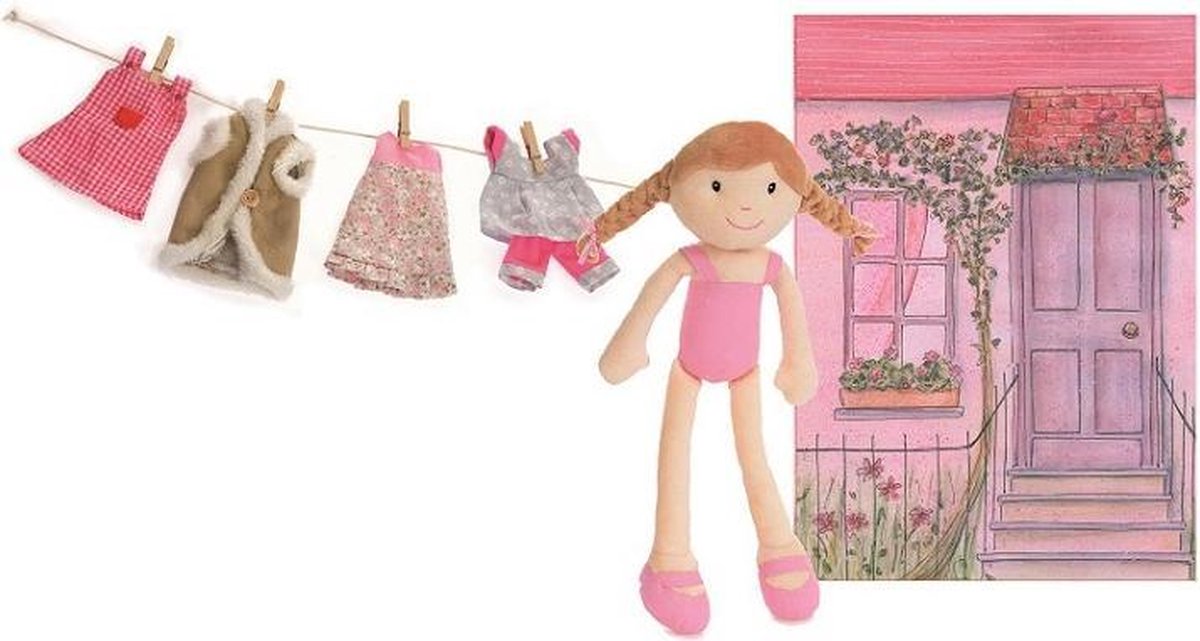 Egmont Toys Pop Eugenie 27 cm in huiskoffer met kleertjes. 3+