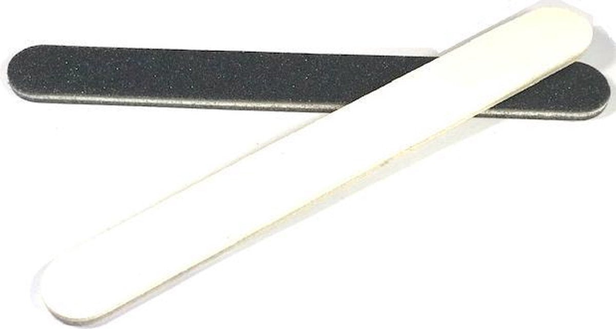 Homeij nagelvijl 2 stuks op schuim 18 cm in etui - karton - wit zwart - pedicure en manicure -