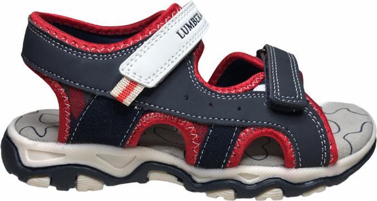 Lumberjack 2 velcro's jongens sandalen Levi Navy wit mt 31