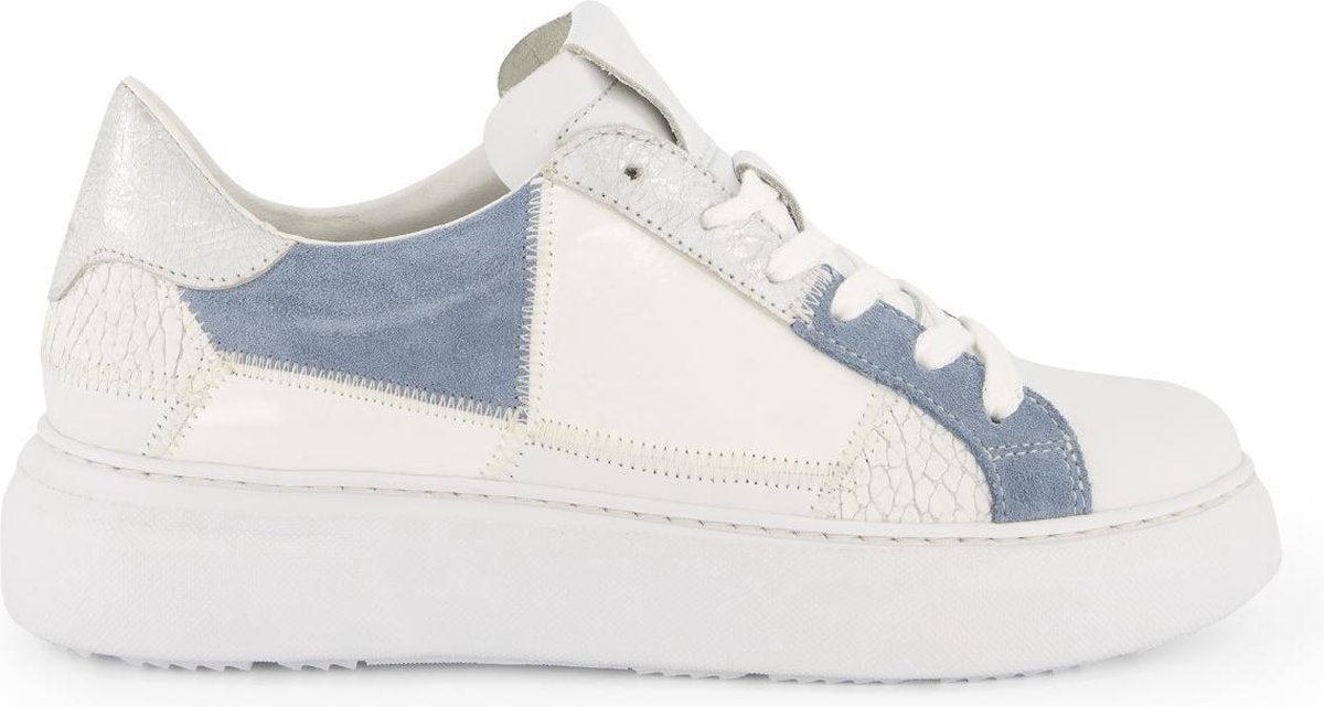 NoGRZ B.Lafon - Leren dames sneakers - Wit Blauw - Maat 41