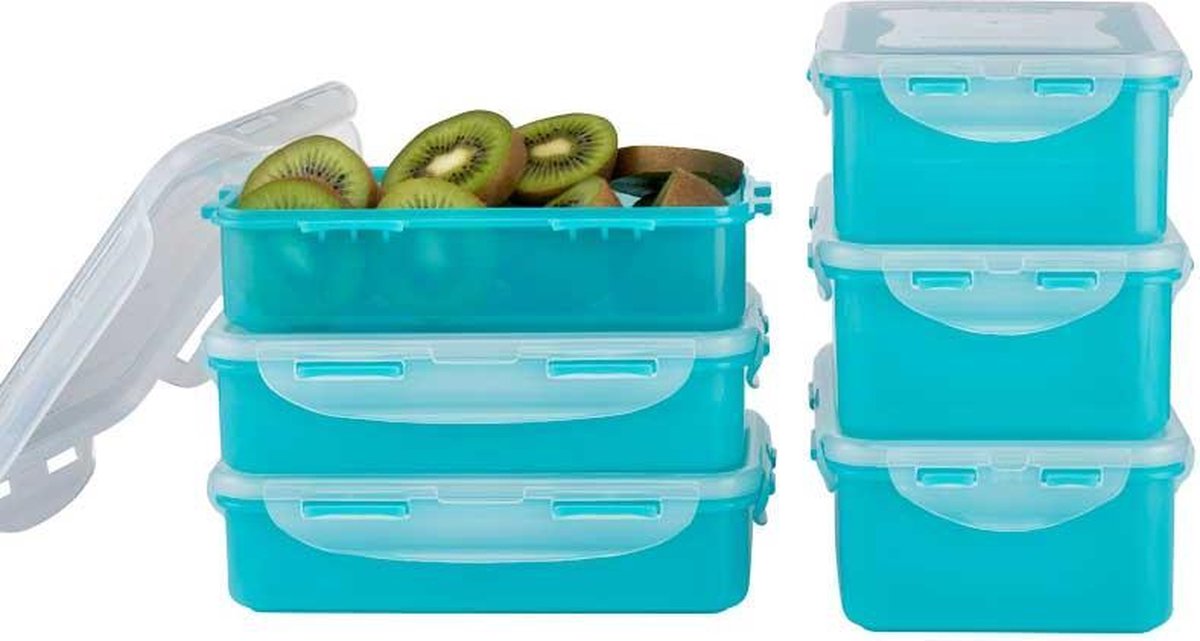 Lock&Lock Vershoudbakjes - Set van 6 Stuks - Turquoise