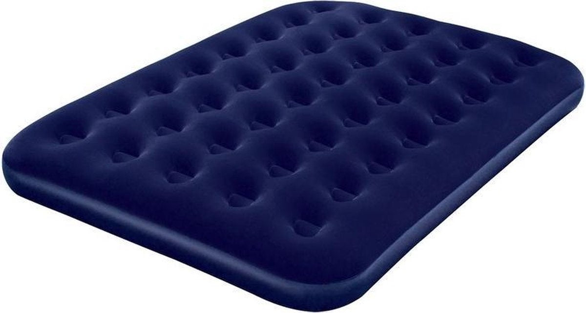 Bestway luchtmatras blauw double flock - tweepersoons luchtbed 191 x 137 x 22 cm