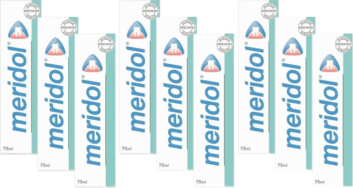 Meridol Tandpasta - Voordeelverpakking 9 x 75 ml