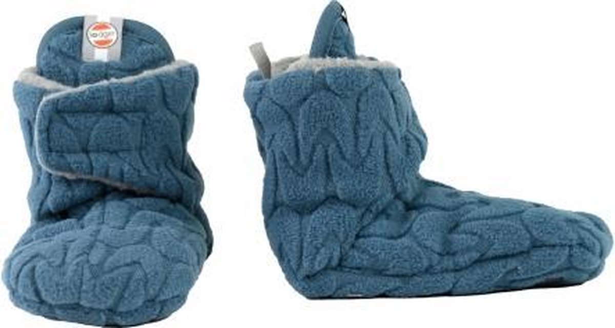 Lodger Babyslofjes Meisje maat 15 - Slipper Empire - 2-Laags Fleece - Jongen - 0-3 maanden - Klittenbandsluiting - Blauw