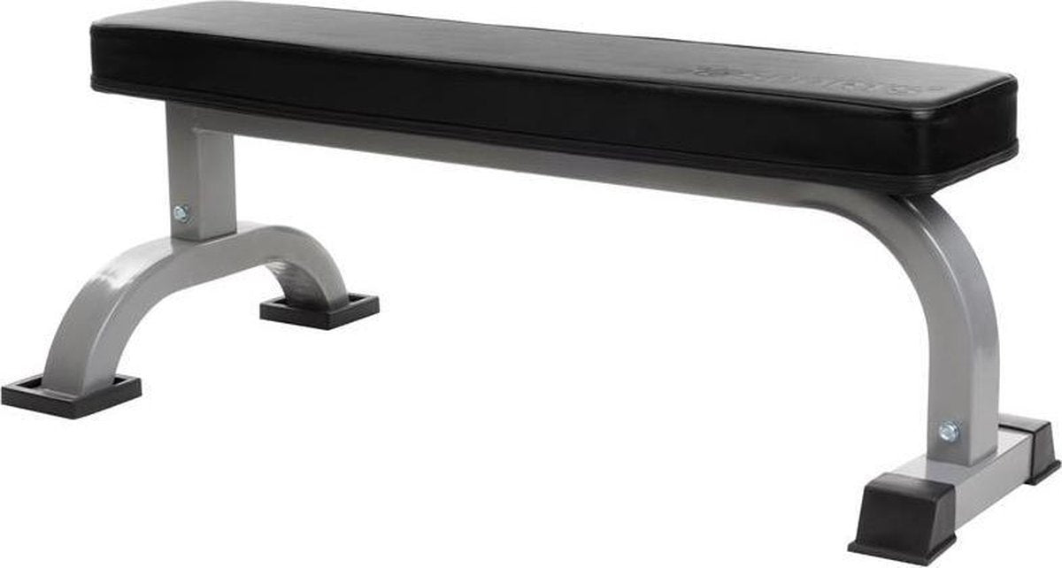 ScSPORTS® Halterbank - Vlakke fitnessbank - Tot 300 KG belastbaar - zwart – Krachttraining