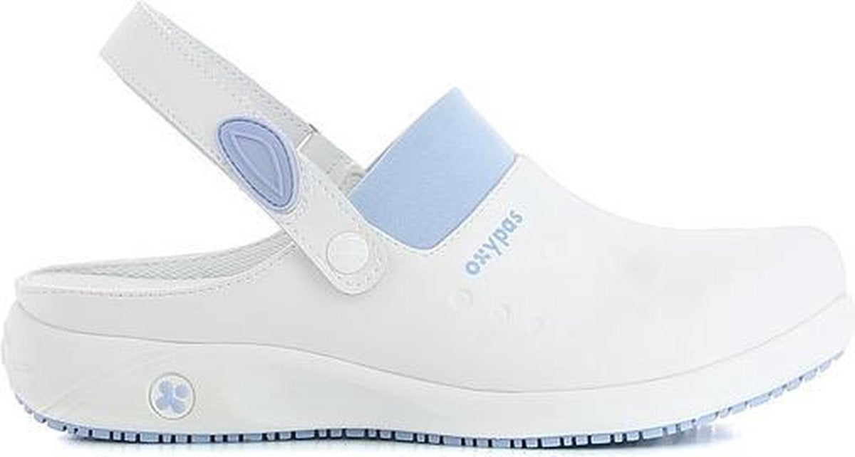 OXYPAS DORIA : Trendy klomp voor verpleegsters in leder - Maat 40 - Blauw