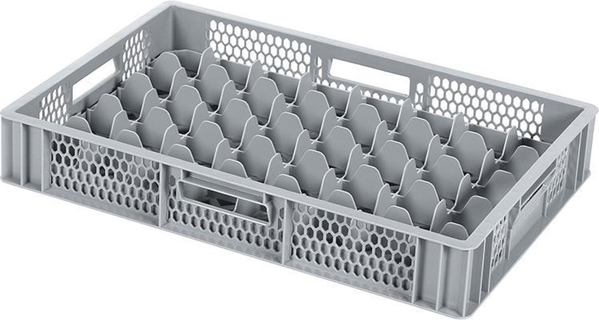 Glazenkrat voor 40 glazen - max. glashoogte 72 mm - max. Ø 65 mm