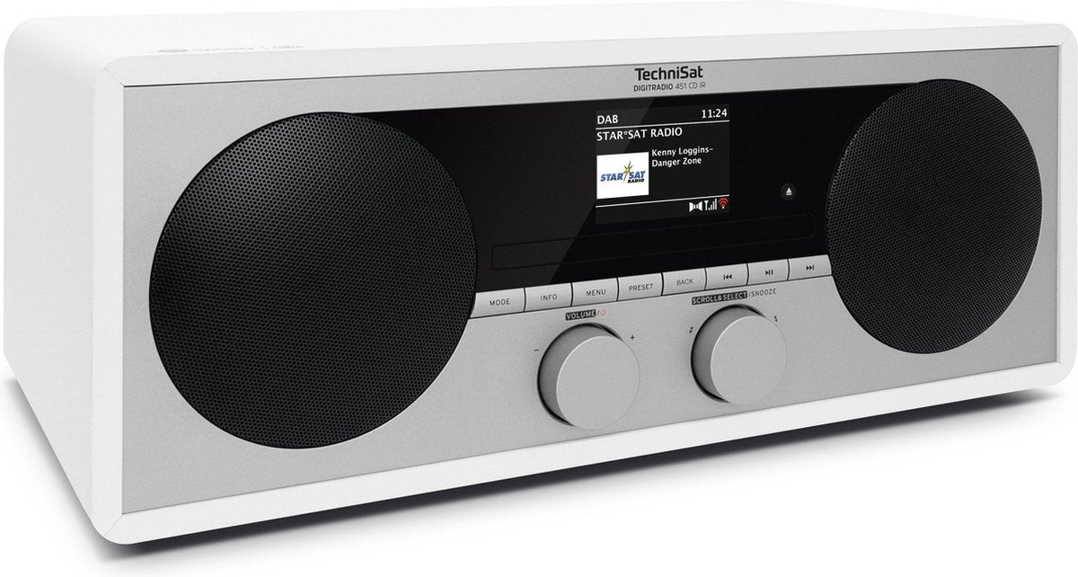 Technisat Digitradio 451 CD IR - DAB+ - FM - Internet radio - CD speler - wit
