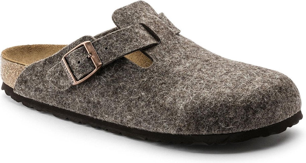Birkenstock Boston Cocoa Narrow Wolle Wooly Home - maat 40