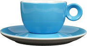Blauw koffiekopje met schotel - 150ml - Mosterdman