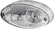 Hella Breedtelicht LED Ovaal Opbouw Wit Onderplaat Zilver