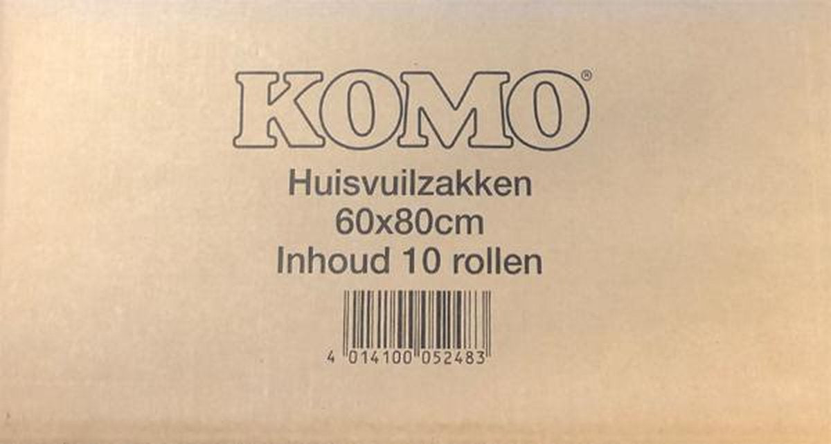 KOMO Afvalzakken - 10 rollen a 20 stuks - 60 liter