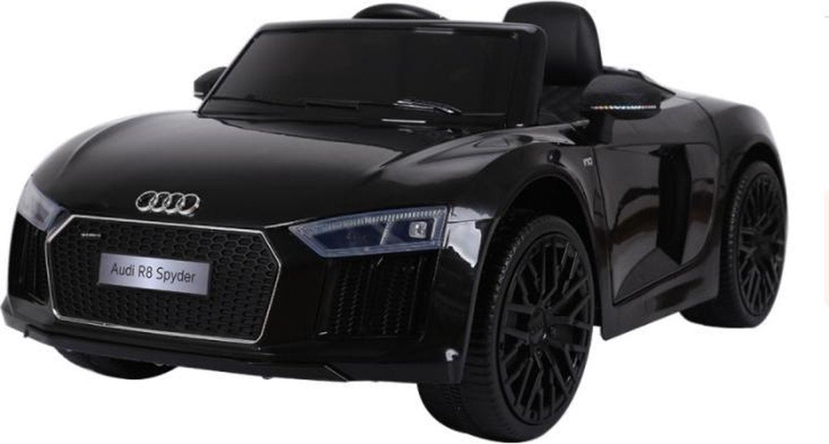 Elektrische Kinderauto Audi R8 Spyder Zwart 12V Met Afstandsbediening