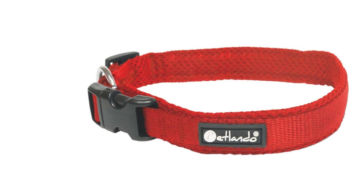 Hondenhalsband Petlando Mesh Collar M Rood 45-50cm